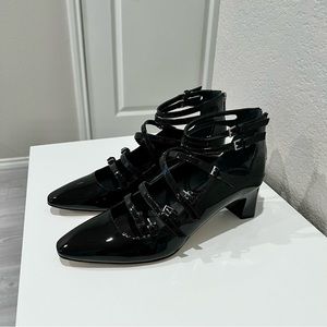 Calvin Klein Close Pointe Toe Back Zip Heels 8 Women’s